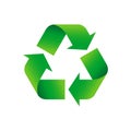 classic green triangle recycle logo symbol Royalty Free Stock Photo