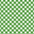 Classic Green and White Gingham Pattern Tablecloth Fabric Background Texture Royalty Free Stock Photo