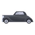 Classic grey coupe automobile presenting side view Royalty Free Stock Photo