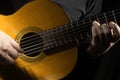 Classic guitar closeup