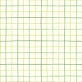 Classic Hand-Drawn Green And White Tattersall Plaid Check Vector Seamless Pattern
