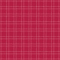 Classic Hand-Drawn White and Red Stitched Plaid Checks Vector Seamless Pattern