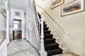 Classic handrail of stairs in house Royalty Free Stock Photo