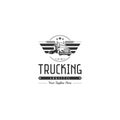 Classic heavy truck logo, emblems and badges Vector illustration Royalty Free Stock Photo