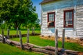 Classic heritage pioneer family farm house detail; eastern prairie. Royalty Free Stock Photo