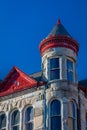 Classic historic Missouri Trust Building in Sedalia, Missouri shows vintage American architecture that was previously abandoned, o