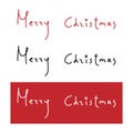 Classic Holiday Vector Lettering Series Merry Christmas . set in different colors