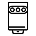 Classic home boiler icon, outline style