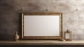 classic horizontal picture frame on table