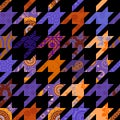 Classic Hounds-tooth pattern in a patchwork collage style. Royalty Free Stock Photo