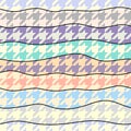 Classic Hounds-tooth pattern in a patchwork collage style. Royalty Free Stock Photo