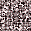 Classic Hounds-tooth pattern in a patchwork collage style. Royalty Free Stock Photo