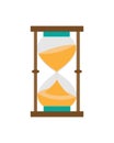 Hourglass isolated on a white. Vector illustration Royalty Free Stock Photo