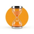 A classic hourglass with orange sand flowing down isolated on white background Royalty Free Stock Photo