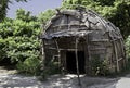 Classic hut used by the native American Wampanoag tribe at Plimoth plantation Royalty Free Stock Photo