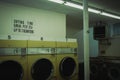 Classic interior of Chez-Nous Launderette, Manchester, New Hampshire