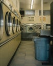 Classic interior of Chez-Nous Launderette, Manchester, New Hampshire