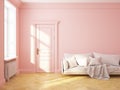 Classic interior pink roze quartz sofa