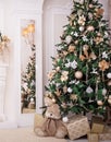 Classic Interior room decorated in Christmas style