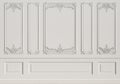 Classic interior wall with mouldings Royalty Free Stock Photo