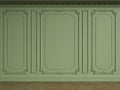 Classic interior wall with mouldings