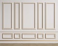 Classic interior wall with mouldings Royalty Free Stock Photo