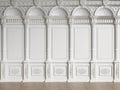 Classic interior wall with mouldings Royalty Free Stock Photo