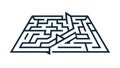 Classic Isometric Maze: Puzzle & Problem Solving, vector design Generative AI Royalty Free Stock Photo