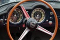 Classic italian convertible sports car interior