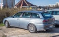 Classic Italian luxury hatchback Alfa Romeo 156 parked Royalty Free Stock Photo