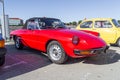 Classic Italian old-timer Alfa Romeo 1600 spider from the 1960's outdoors in sunny weather Royalty Free Stock Photo