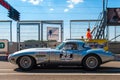 Classic Jaguar E-Type race car Royalty Free Stock Photo