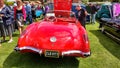 Classic Jaguar sports car from the back