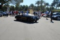 Classic jaguar xk in parking lot Royalty Free Stock Photo