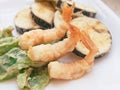 The classic Japanese cuisine is tempura