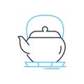 classic kettle line icon, outline symbol, vector illustration, concept sign Royalty Free Stock Photo