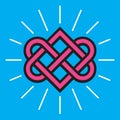 Celtic Love Knot Vector Design.