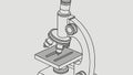 Classic Lab Microscope in Detailed Line Art, vector design Generative AI Royalty Free Stock Photo