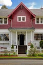 Classic large craftsman old American house exterior. Royalty Free Stock Photo