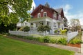 Classic large craftsman old American house exterior.