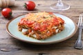 Classic Lasagna with bolognese sauce Royalty Free Stock Photo