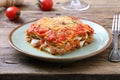 Classic Lasagna with bolognese sauce Royalty Free Stock Photo