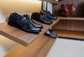 Classic leather men`s shoes Royalty Free Stock Photo