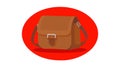 Classic Leather Satchel: Stylish Accessory for Everyday Use, vector design Generative AI Royalty Free Stock Photo