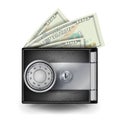 Leather Wallet Vector. Locked With Combination Lock. Modern Finance Secure Concept. Isolated Illustration