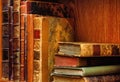 The classic library with old books Royalty Free Stock Photo