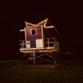 A classic life guard hut on Miami Beach, Florida Royalty Free Stock Photo