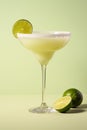 Classic Lime Daiquiri Cocktail with a Garnish Royalty Free Stock Photo