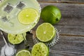 Classic Lime Margarita Drinks Royalty Free Stock Photo