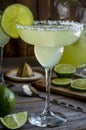 Classic Lime Margarita Drinks Royalty Free Stock Photo